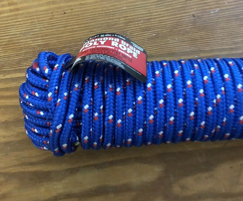 Lehigh Diamond Braid Poly Rope 100ft x 3/8"