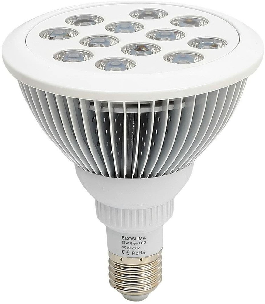4-Pack LED Grow Light Bulb for Hydroponic Plants Vegetables- 12W - UPGRADED