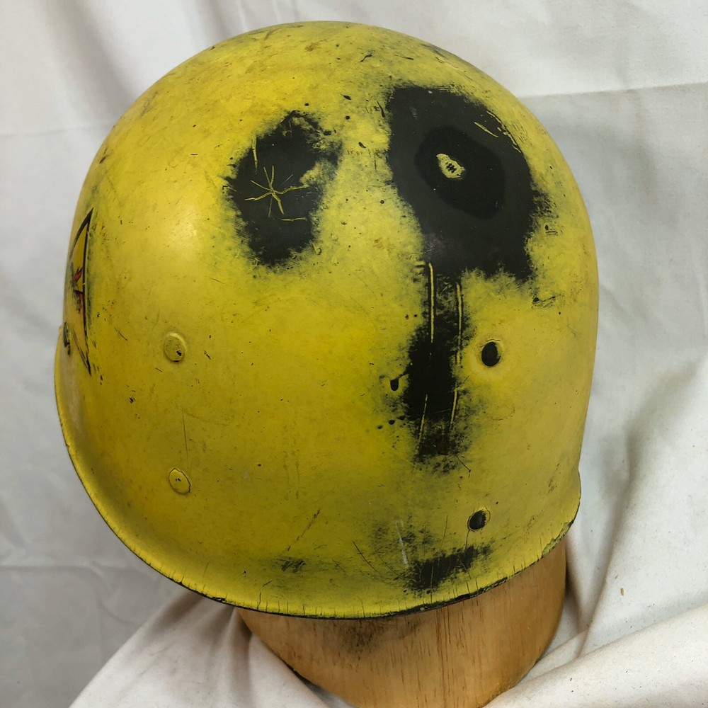 Wwii M-1 Helmet MSA Liner Armor Painted With Decals