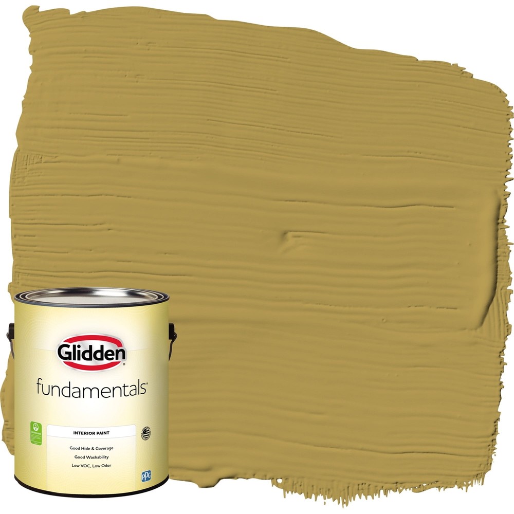 Glidden Fundamentals Interior Paint Obsession / Yellow, Eggshell, 1 Gallon