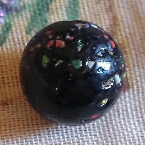 Black Multicolor Single Bead Decorative Collectible