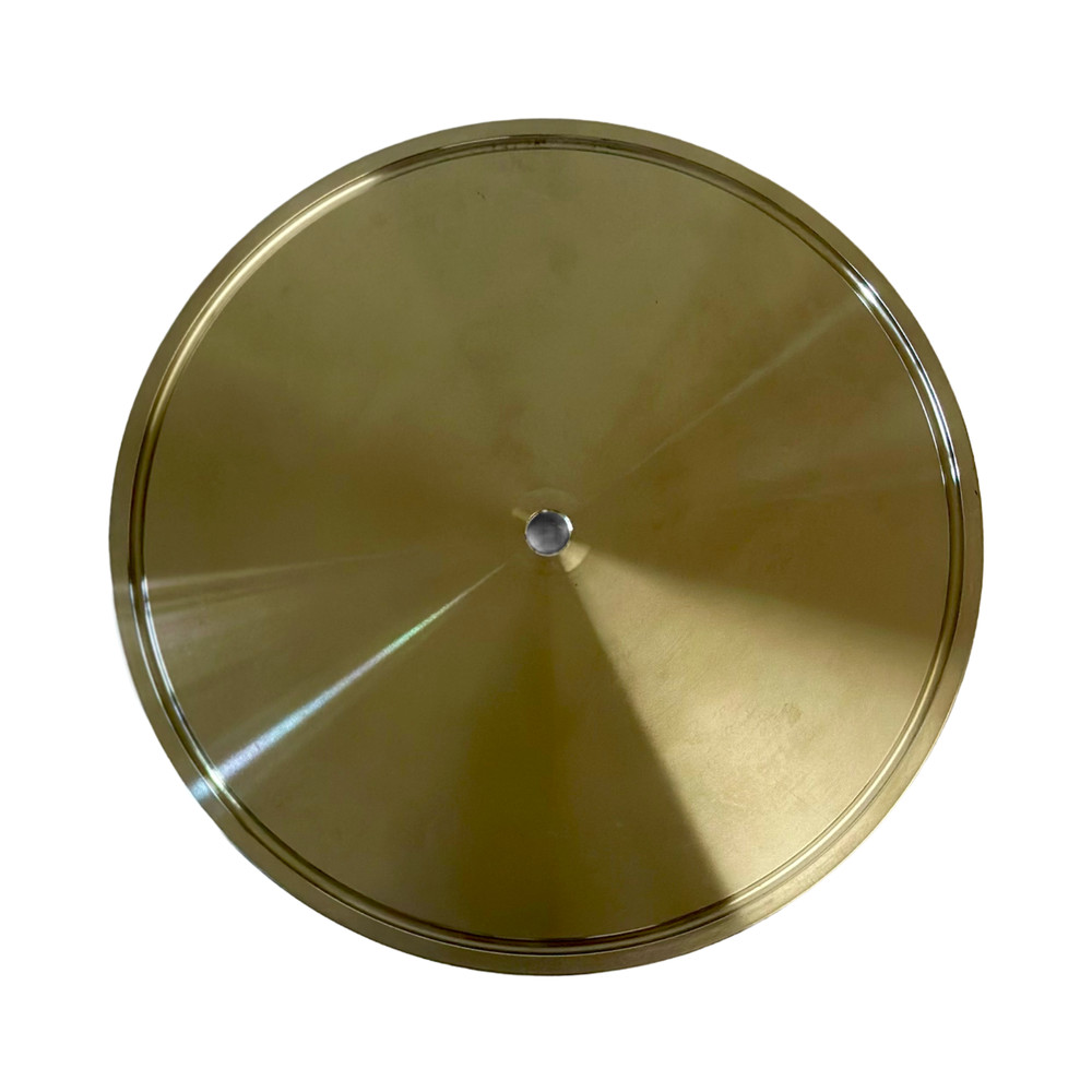 6" Tri Clamp Flat Lid - Spool Cap in 1/4" MNPT Closed Loop Extractor