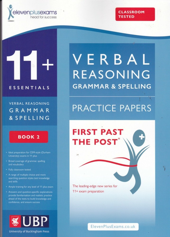 11+ Verbal Reasoning Grammar & Spelling for Cem Multiple Choice Practice Tests
