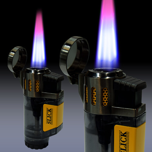 Triple Jet Torch Lighter - SLICK 200 - for Cigar, and Pipe