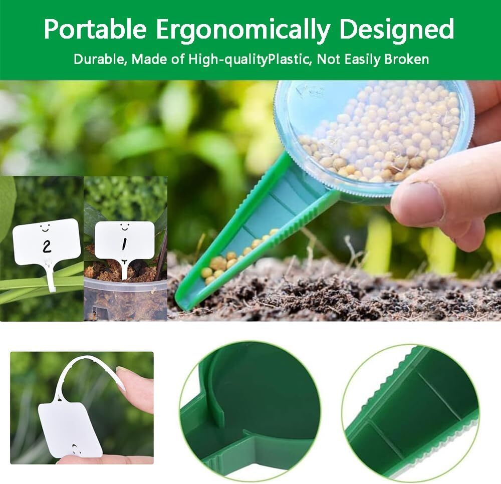 6 PCS Mini Seed Spreader Set 2025 – Handheld Manual Seed Dispenser with Seedli