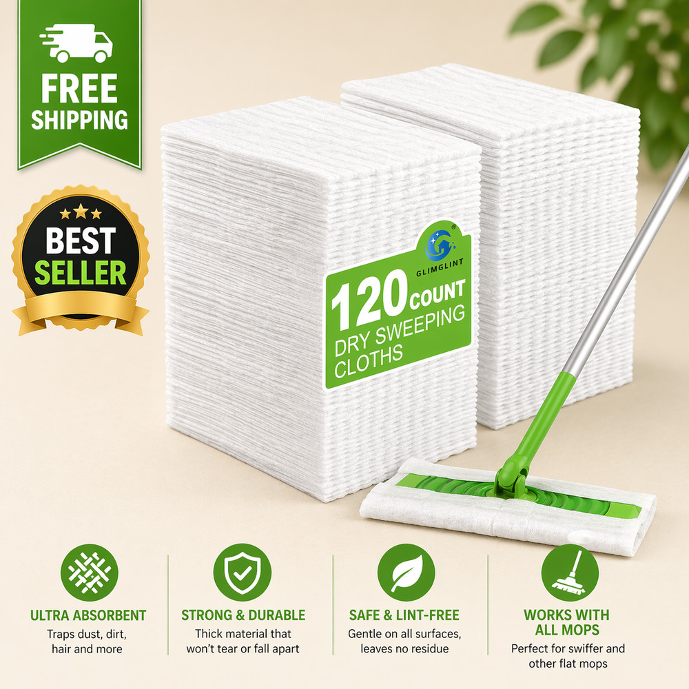 Dry Sweeping Cloths Pads Compatible with Swiffer Sweeper- Disposable Duster Refi