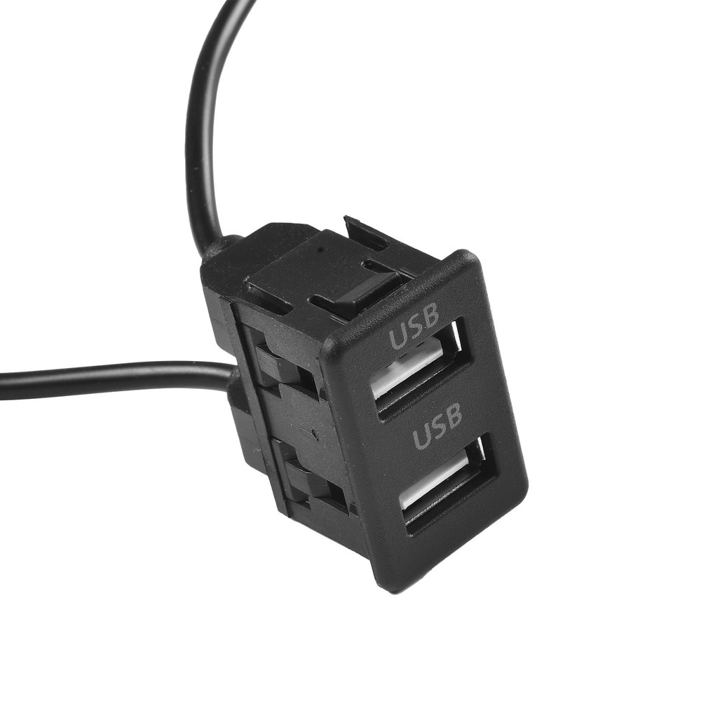 USB Socket USB Socket 3.4*2.2cm Black Direct Installation High-quality