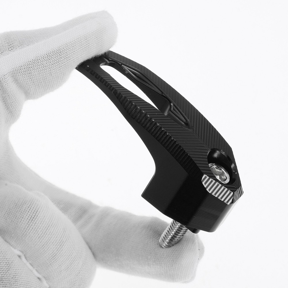 Rectangular Motorcycle Hook with Screw and Key 1 Set Black