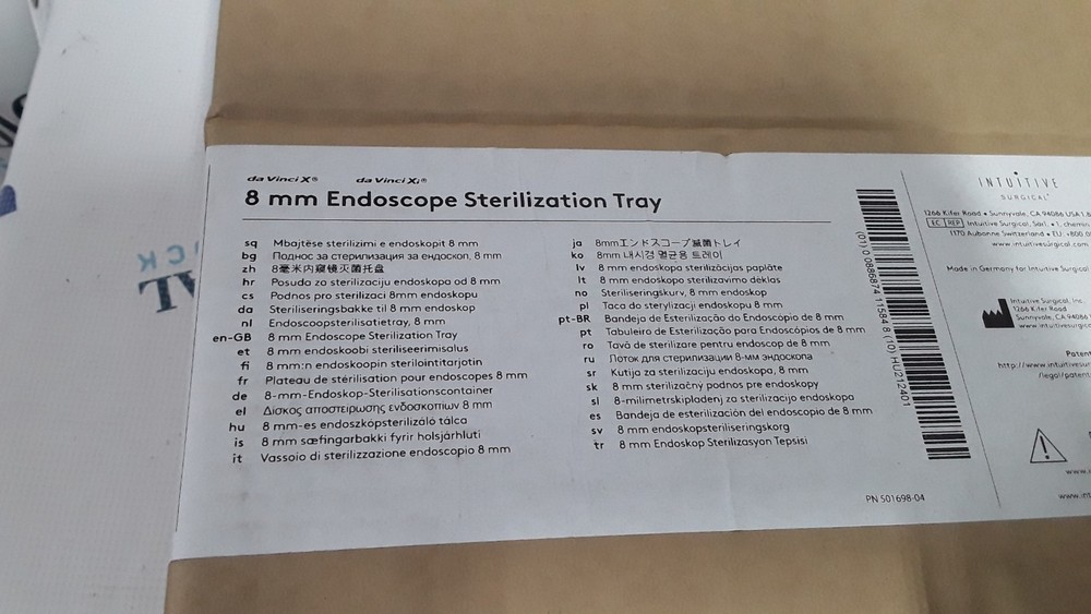 da Vinci X 8mm Endoscope Sterilization Tray REF 400498