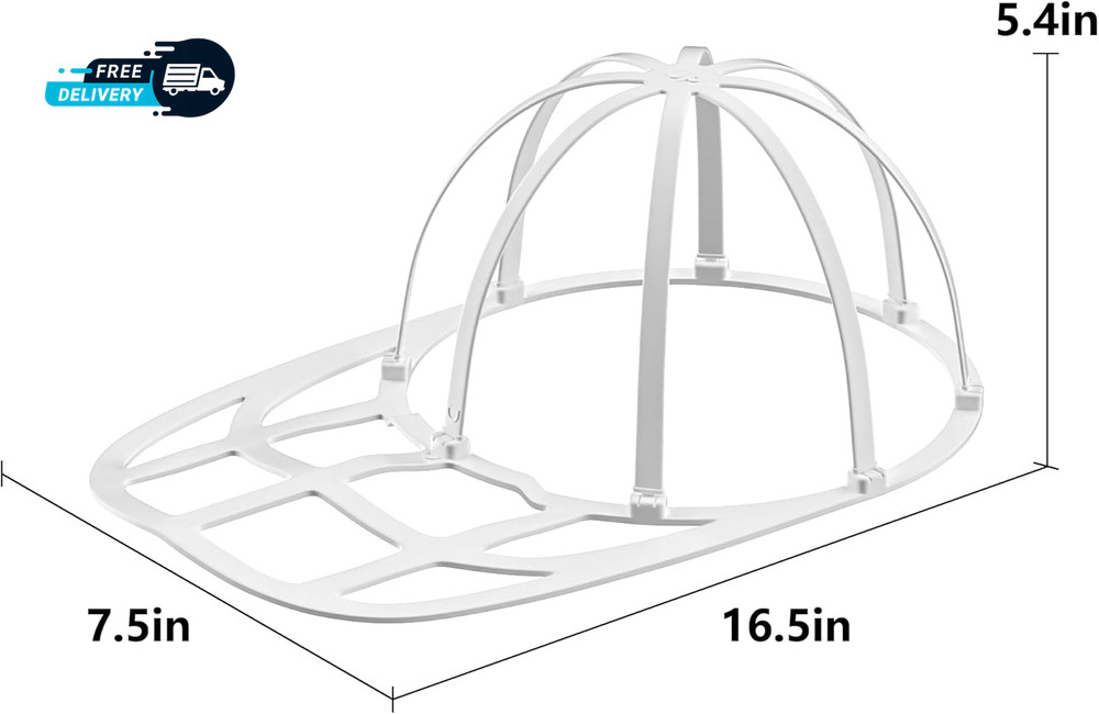 Hat Washer Cage with Snap Lock - Machine/Dryer Safe Compact Hat Cleaner