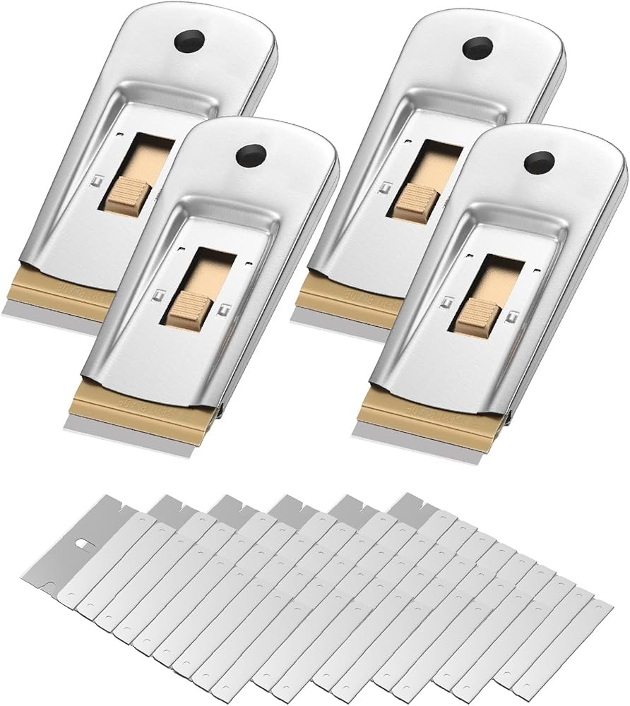 Bates- Metal Blade Scraper,30 Extra Blades, Scraper for Cleaning,
