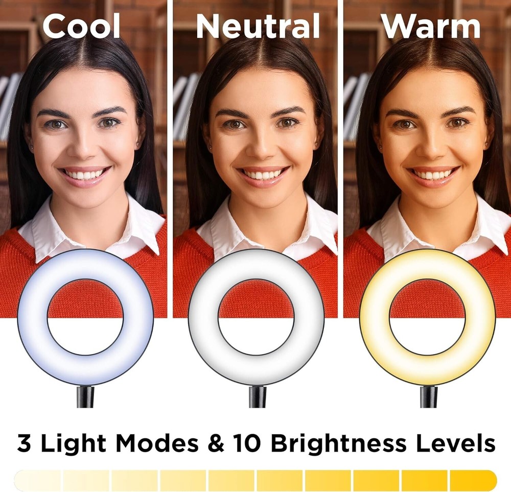 🔥🔥Merkury LED Ring Light Phone Holder w/ Bluetooth, USB Selfie Ring Light🔥🔥