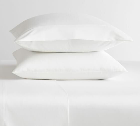 RiLEY Solid Sateen Standard Queen Shams Pair in White H2414L