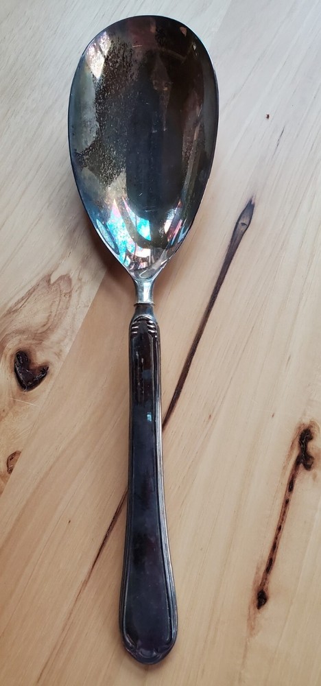 Vintage Pranges Silver Plate Serving Spoon Set 10 3/4" Salad Fork