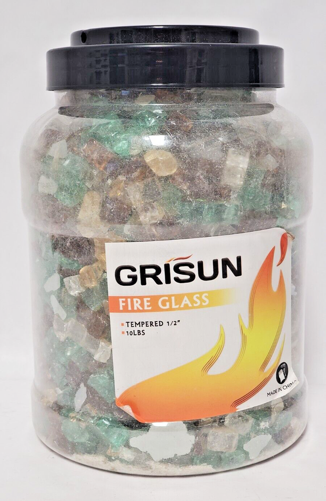 GRISUN FIRE GLASS TEMPERED 1/2 10LBS