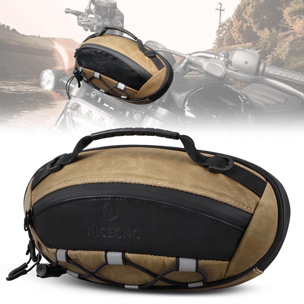 Universal Motorcycle Handlebar Bag Waterproof Front Fork Bag Tool Organizer Bag