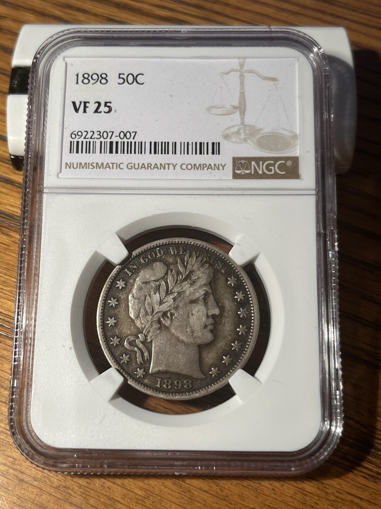 1898 Half Dollar VERY FINE 25 NGC Certified