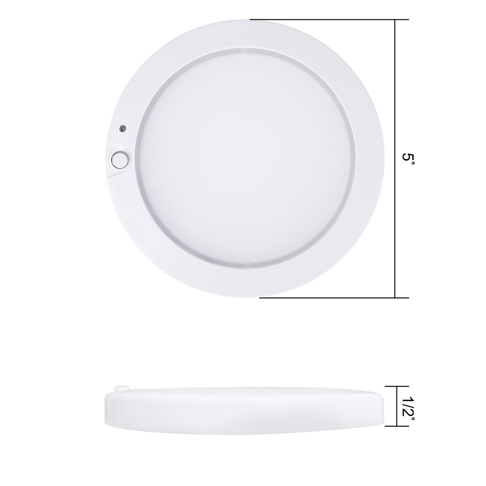 Facon 5'' LED RV Panel Light Surface Mount w/Switch 12V for RV Motorhome Camper