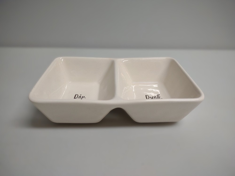 Rae Dunn Divided Dish "Dip./Dunk."