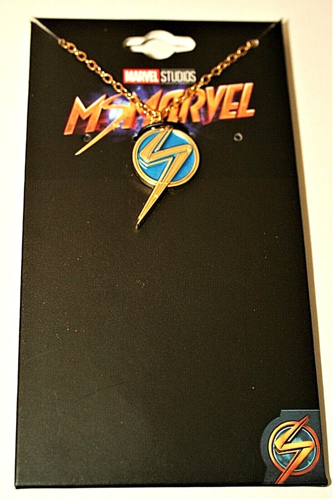 Ms. Marvel Studios Comics Blue S Logo Collectors Necklace New MOC