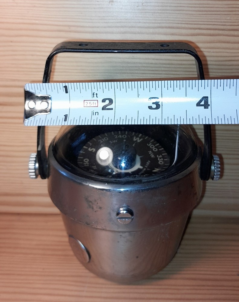Vintage Boat Watercraft Chrome Compass