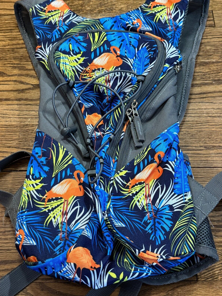 Cloudveil Hiking Backpack Blue Flamingos GREAT CONDITION!