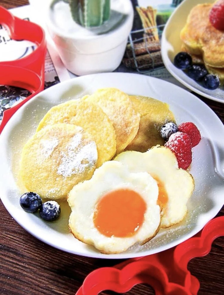 4 Holes Silicone Mold Pancake Maker Nonstick Egg Ring Maker