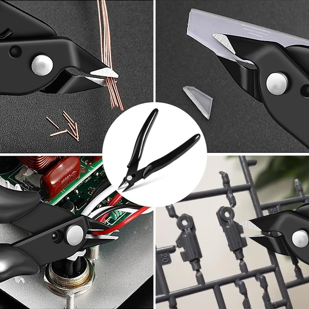 Ainiv Wire Cutters, 2PCS Spring-loaded Side Cutters Flush Cutters, Diagonal C...