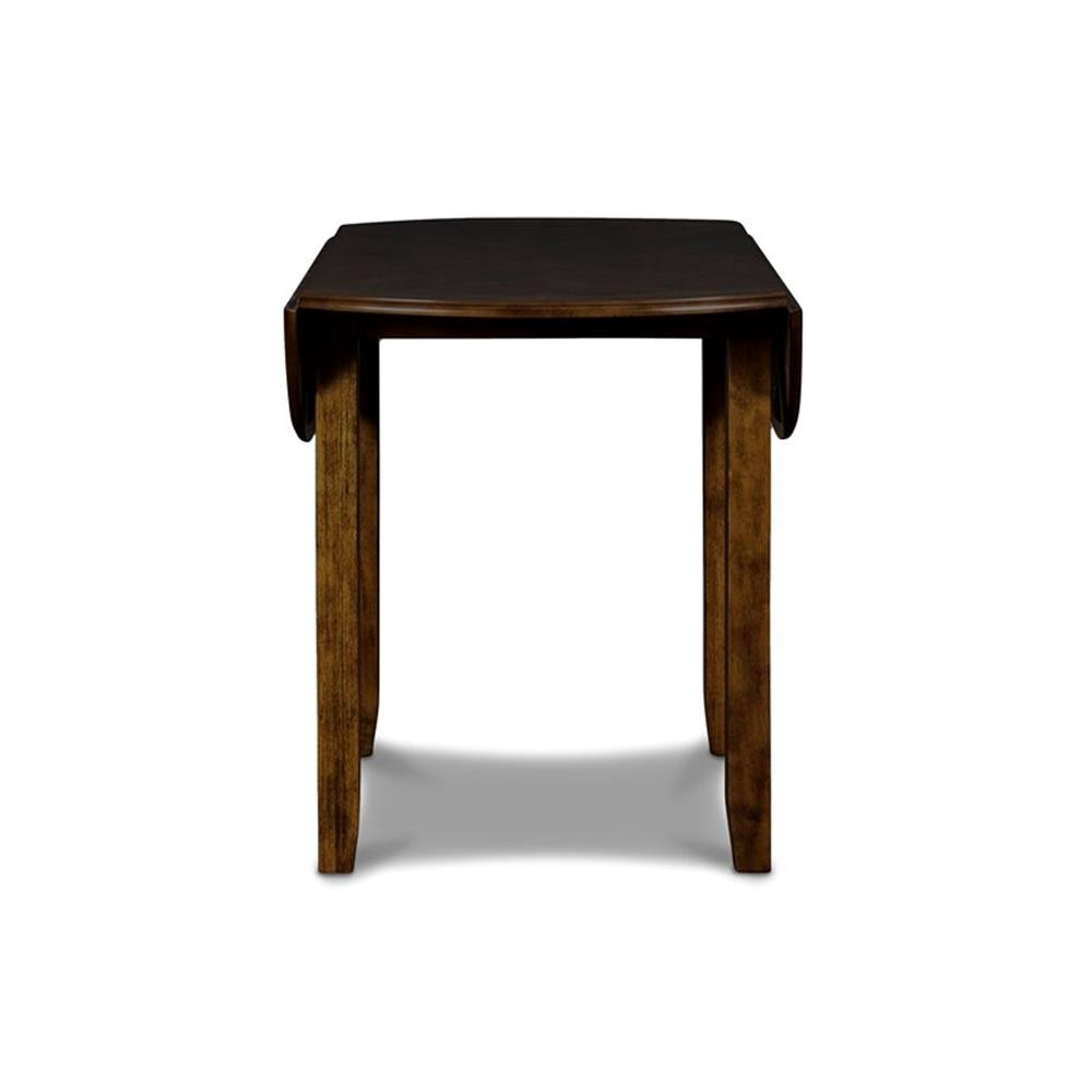 Pemberly Row Solid Wood Dining Drop Leaf Table W/2 Chairs in Brown