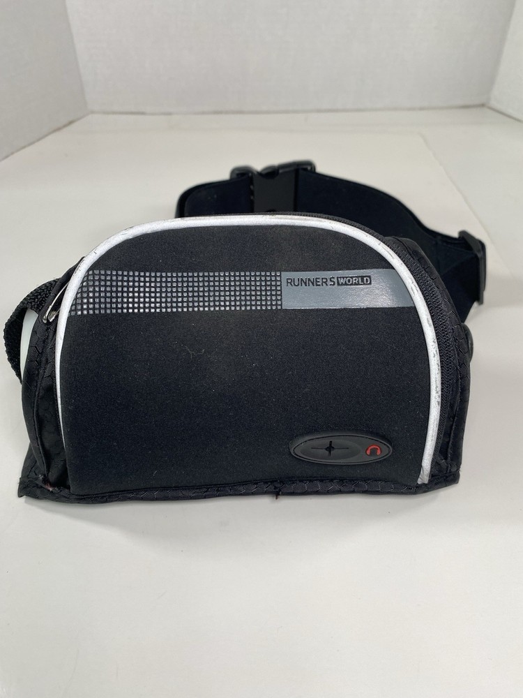 Runners World Hydration Belt Adjustable Single Bottle Zip Pouch