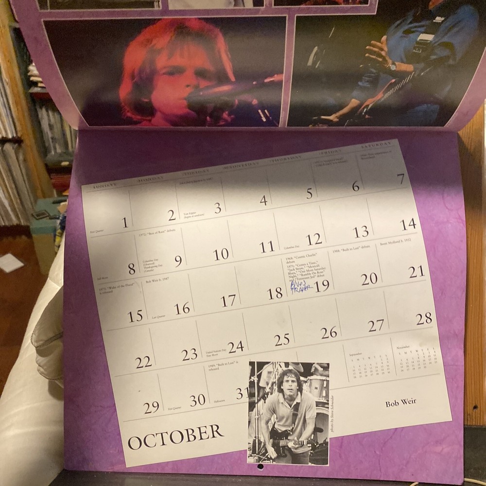 Vintage Grateful Dead Calendar 1995