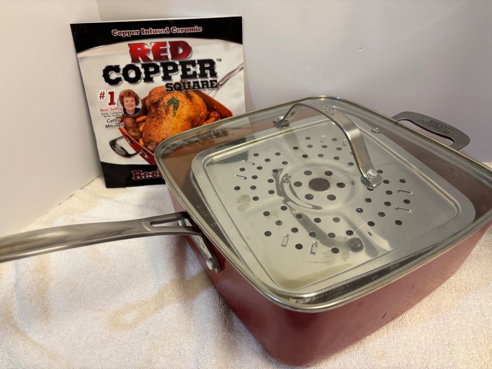 Red Copper Square Copper Infused Ceramic