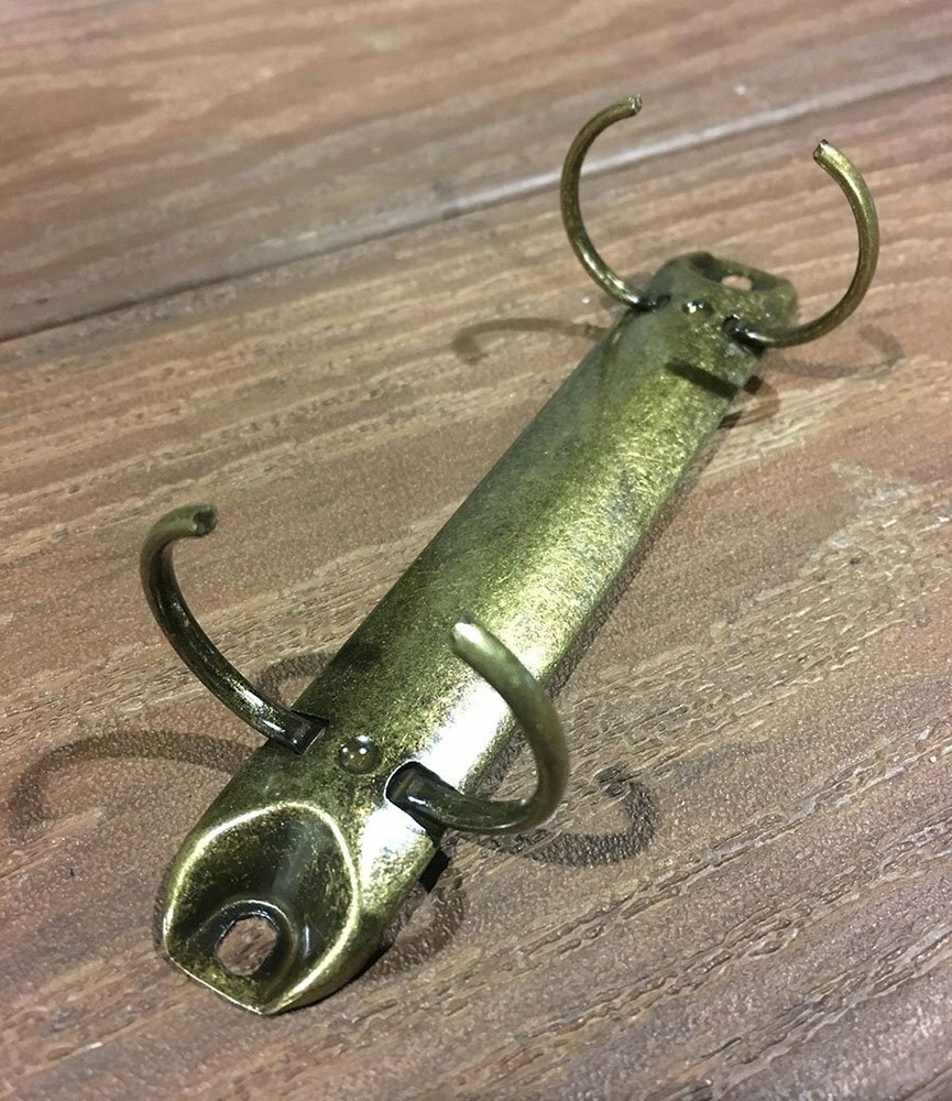 Antique Style Brass Two Ring Binder Hardware