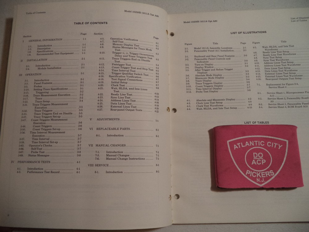 HP 1611A OPT A80 (10258B) FOR A80 MICROPROCESSOR OPERATING & SERVICE MAN SUPPLEM