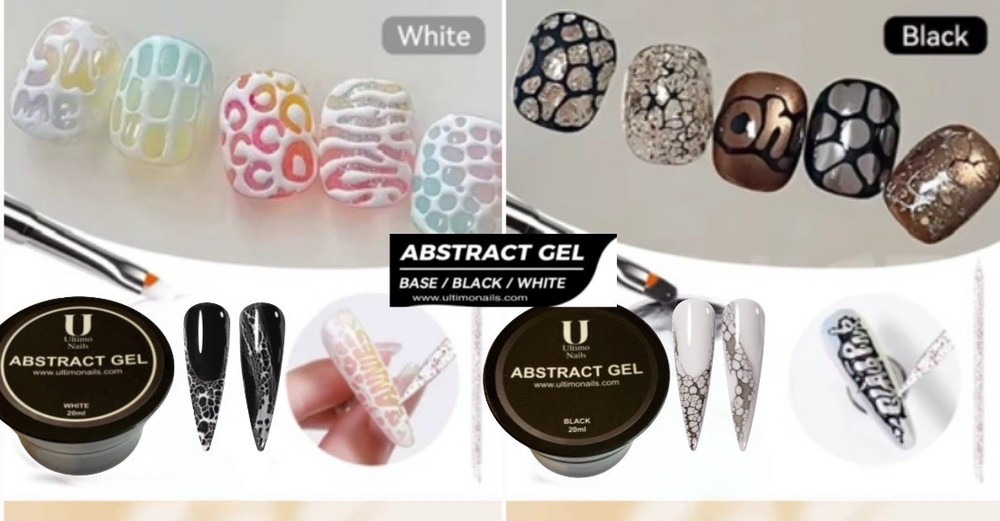 Abstract Base , White And Black Gel Último 15ml