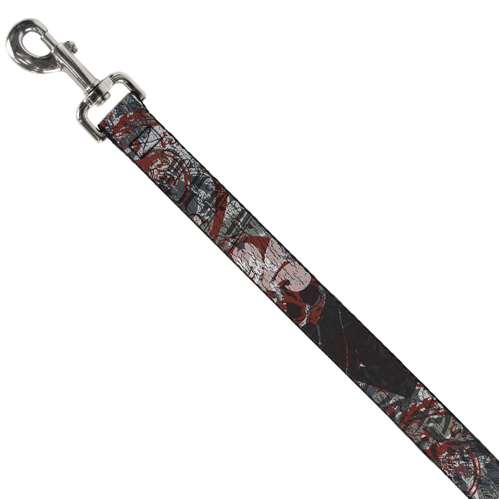 Dog Leash Gothic 3 NARROW 0.5"