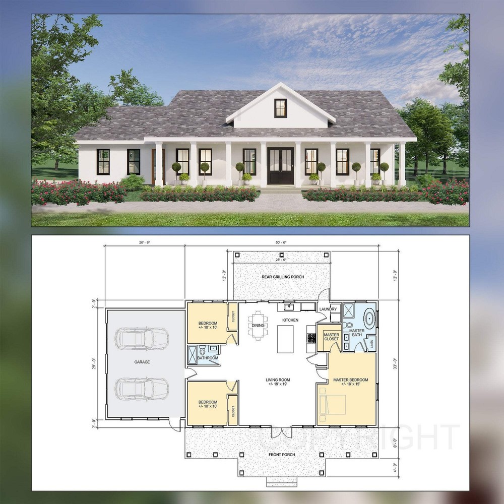 Cedar Springs Barndominium House Plan Design - Traditional - Modern Spacious - D