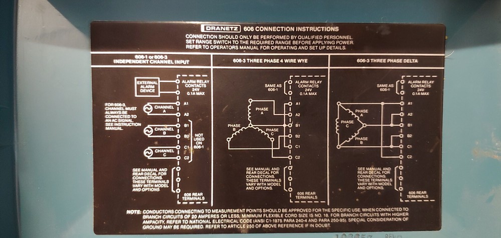 Dranetz Series 808 Electric Power/Demand Analyzer