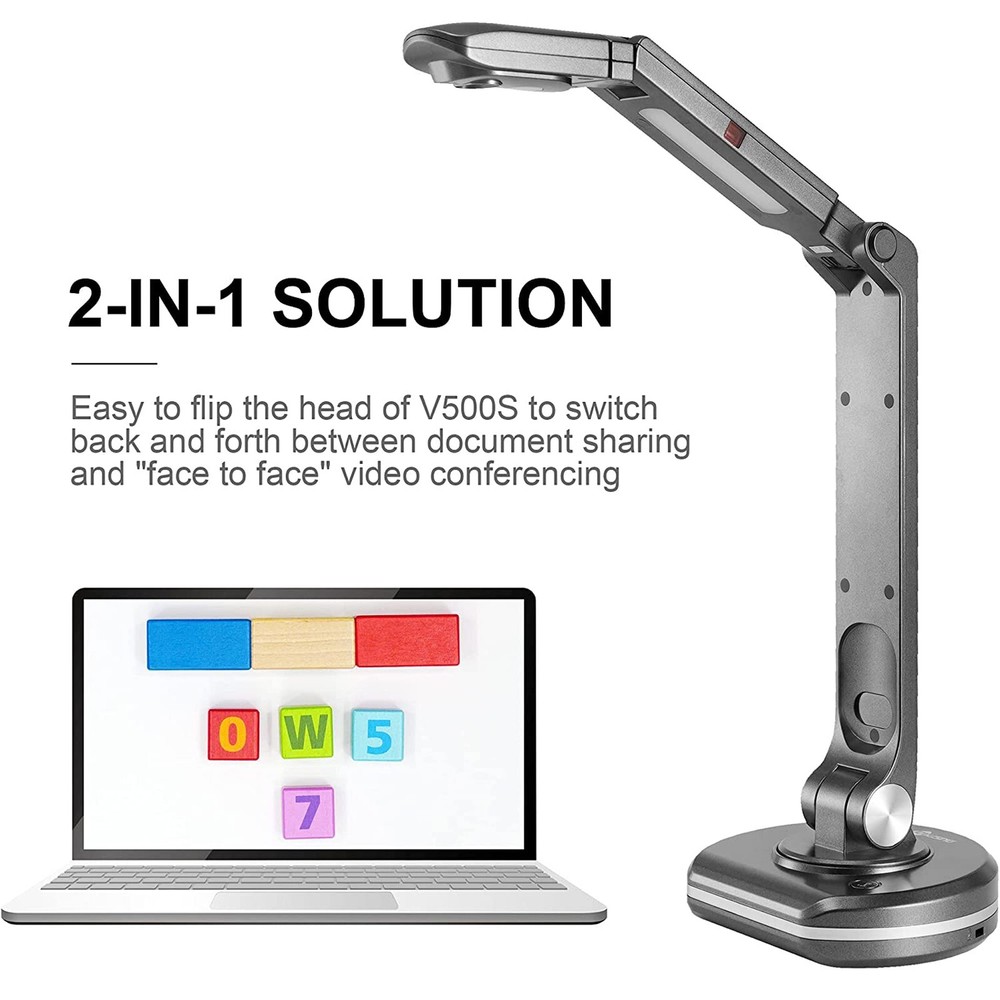 Joyusing V500S 8MP Document Camera, Book and A3 Scanner Live Online Presentation