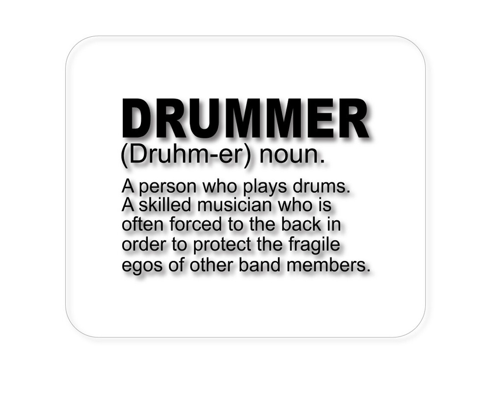 CUSTOM Mouse Pad 1/4 - Drummer Dictionary Definition