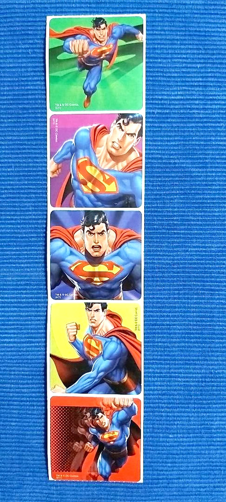 Superman / DC Comics / 5 Smile Makers Stickers / New