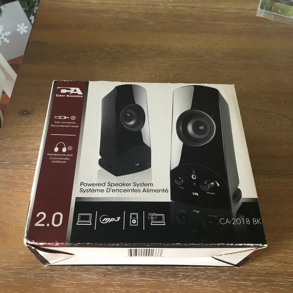 Cyber Acoustics Powered Speaker System CA-2018 Black - READ DESCRIPTION BELOW