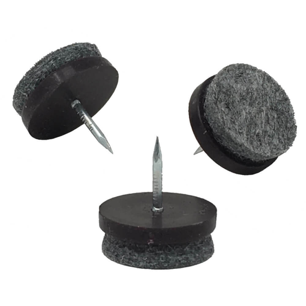 7/8" Dia. Nail-On Felt Glides - Espresso