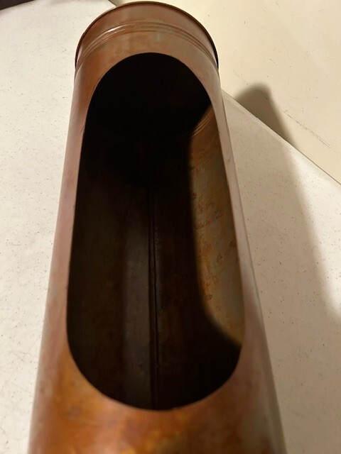 Country tabletop Candle box planter in rustic metal