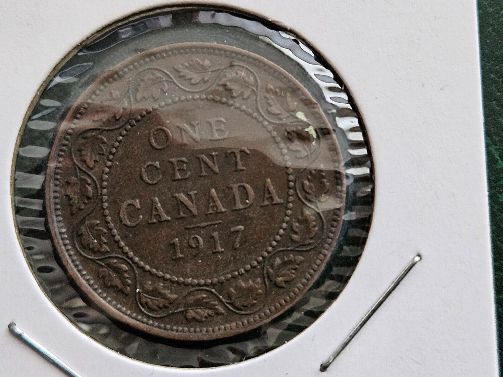 1917 Canada One Cent Queen Victoria Large Cent
