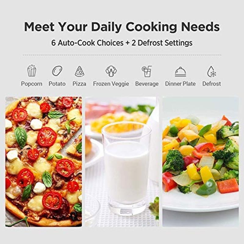 Countertop Microwave Oven W/ Eco Mode Mute Function One-Touch Controls New