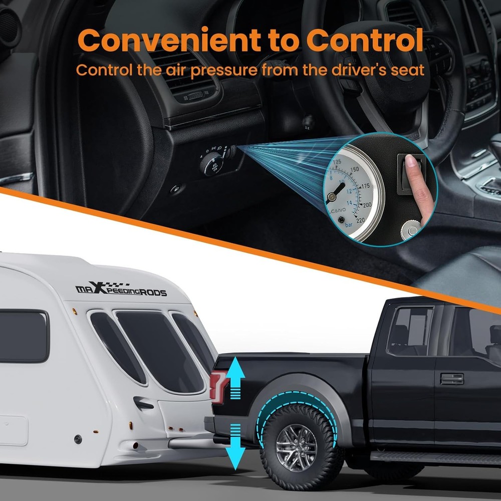 maXpeedingrods On Board Air Compressor System with Low Pressure Sensor Universal