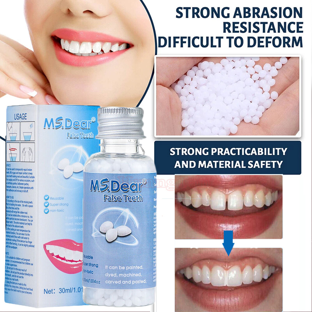Tooth Repair Granules Temporary Kit Fitting Beads Reusable Moldable False Teeth