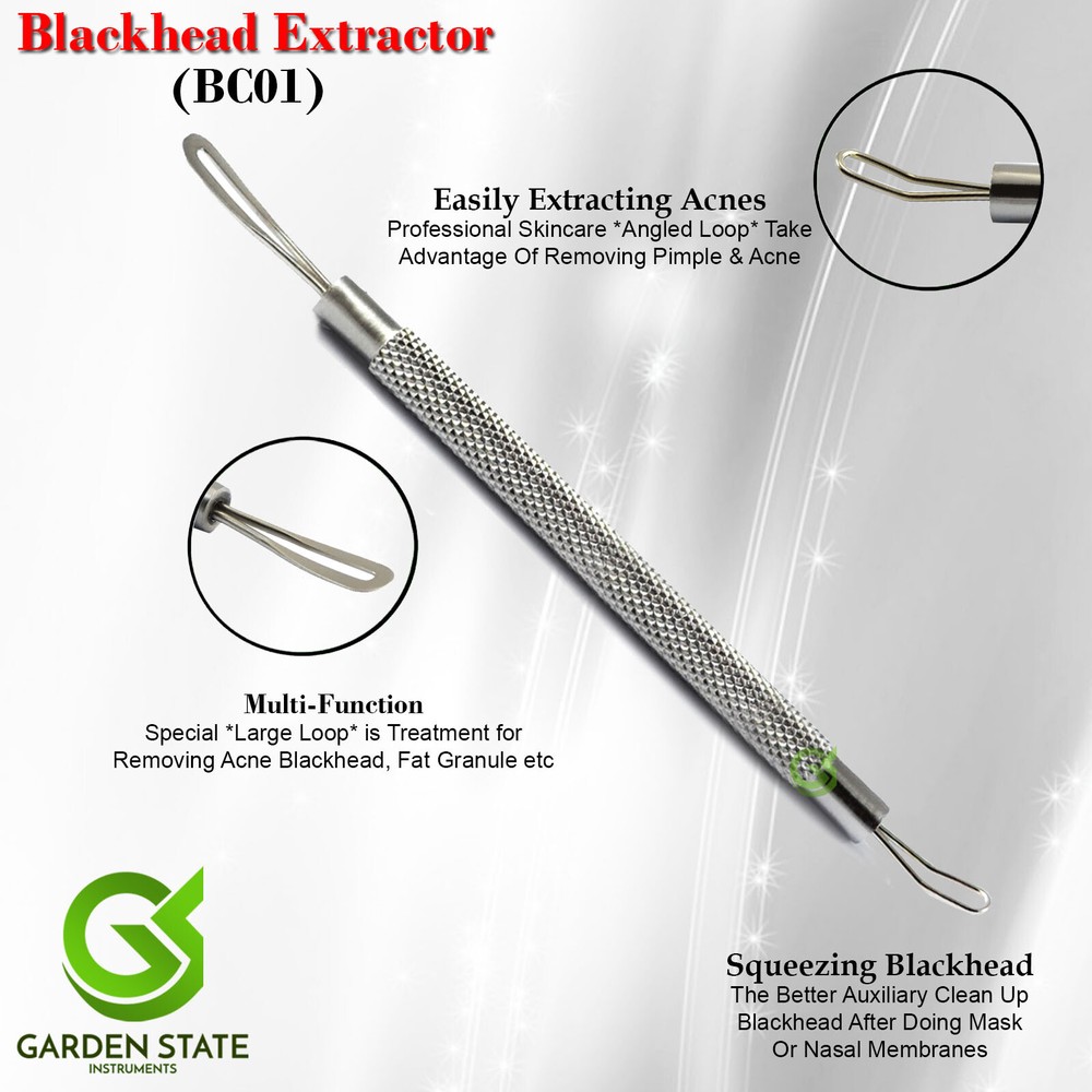 Blackhead Extraction Loops Straight-Angled Comedone Whitehead Pimple Squeezing