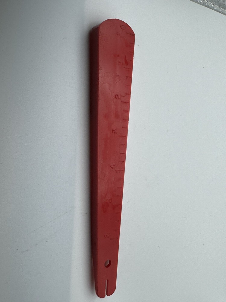 Vintage Red Plastic 8 Inch Fish Scaling Tool